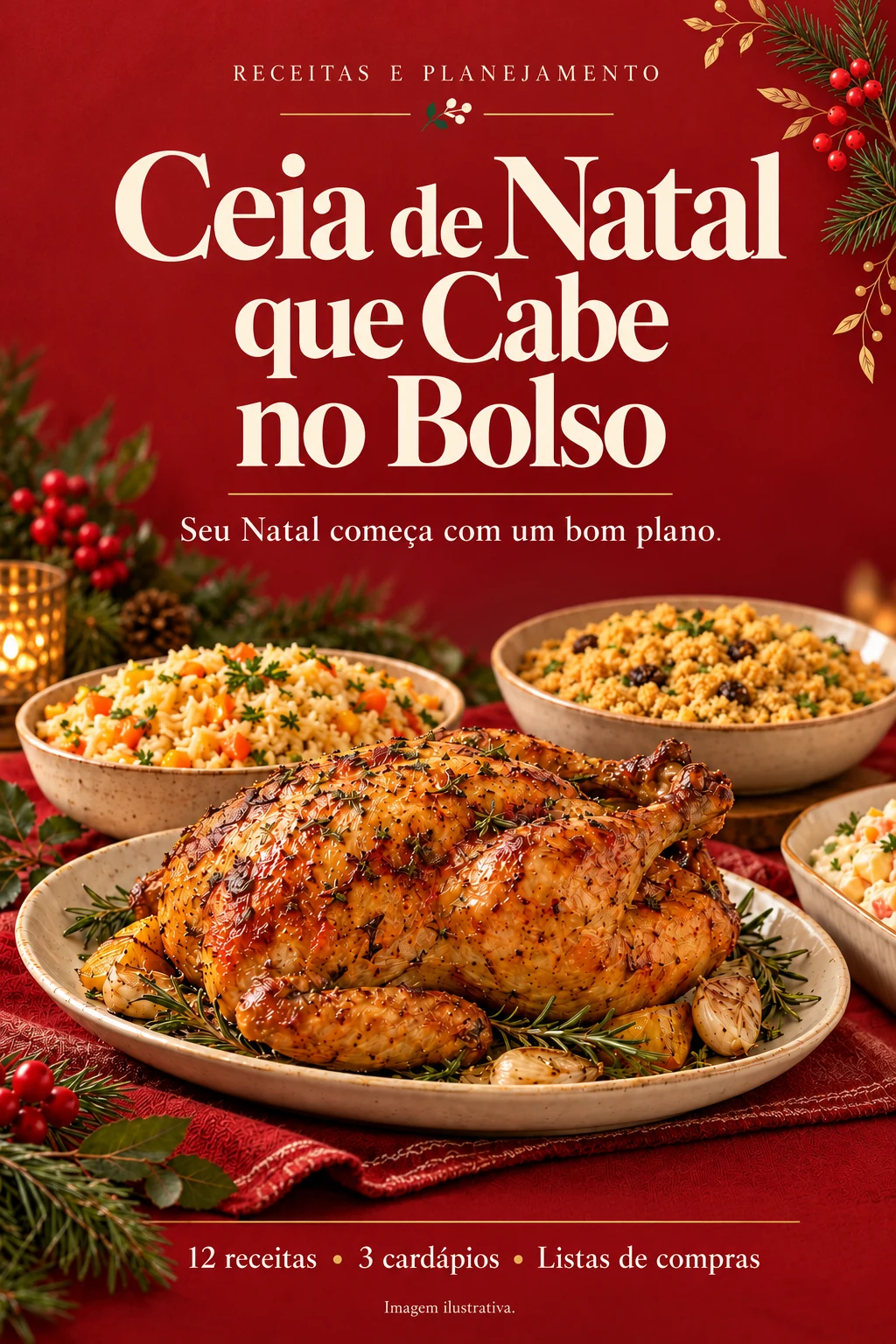 Capa de Ceia de Natal que Cabe no Bolso, receitas e planejamento